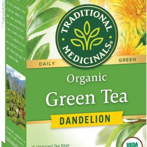 Traditional Medicinals – Dandelion Grüner Tee, 16 Beutel, Packung mit 6 Stück