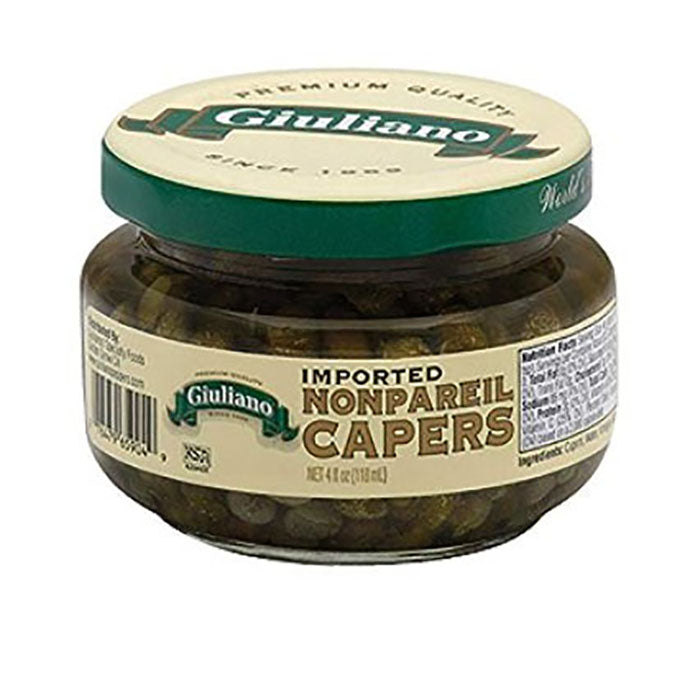 Giuliano – Caper Nonpareil Importiert, 4 Oz – Packung mit 12 Stück