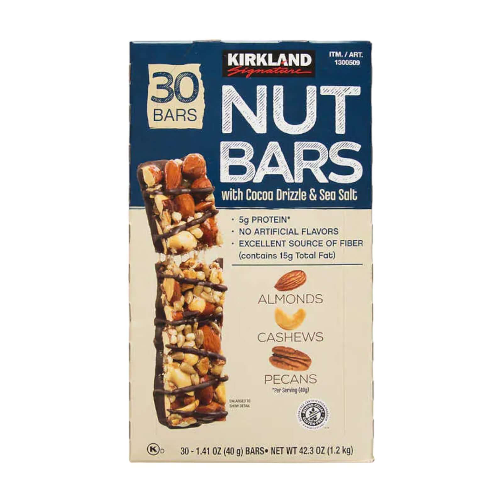 Kirkland Nut Bars mit Meersalz & Kakao-Drizzle