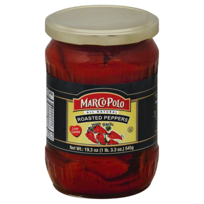 Marco Polo – Rot Pfeffer geröstet mit Knoblauch, 19.3 Oz – Packung mit 12 Stück