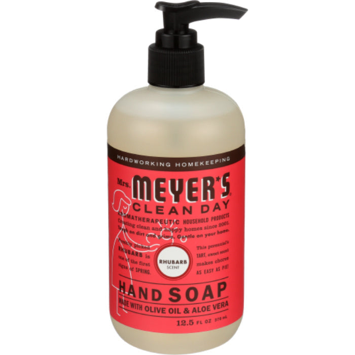 Frau Meyers Clean Day Seife Hand Flüssigkeit Rhabarber 12,5 Oz – Packung mit 3