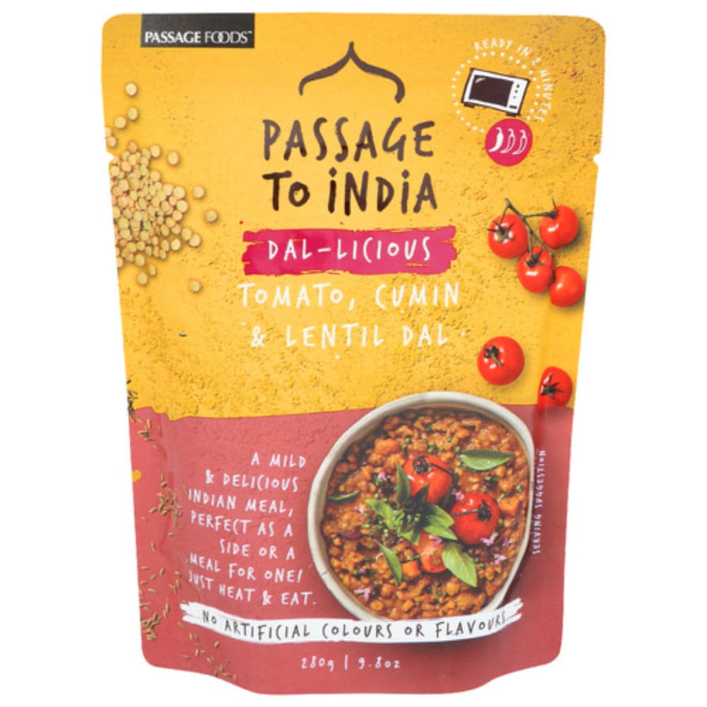 PASSAGE LEBENSMITTEL – Dal-licious Tomate Kreuzkümmel & Linsen Dal – 280g