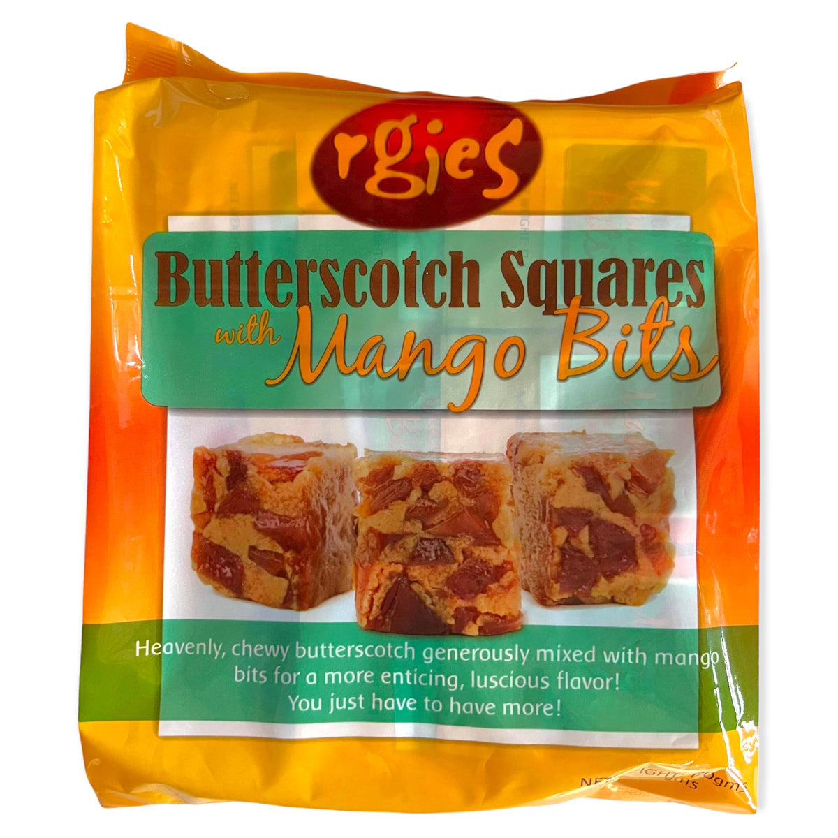 RGIES – Butterscotch Squares mit Mango Bits – 10 Stück – 170 G