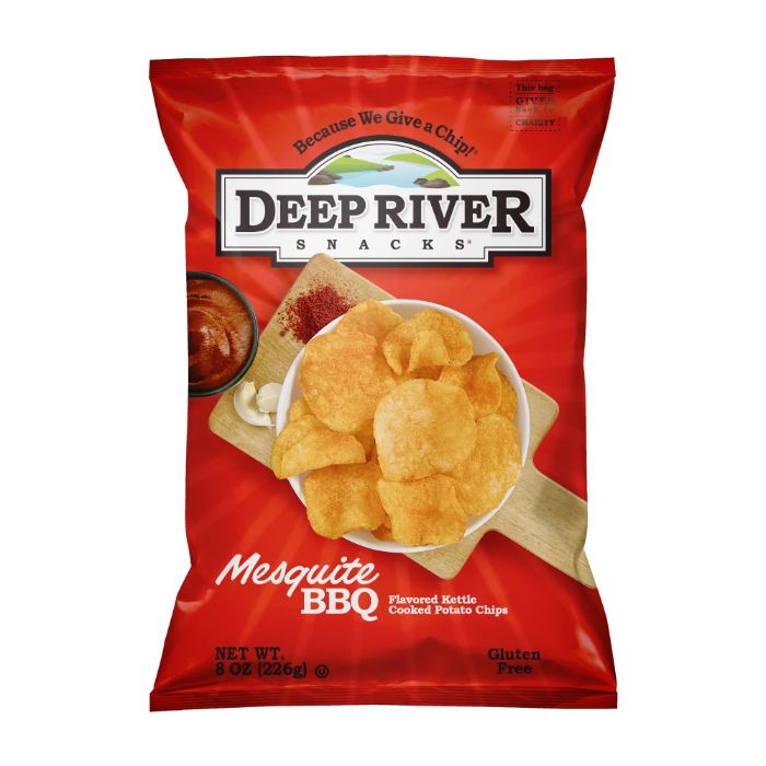 Deep River – Wasserkocher Mesquite BBQ Chips, 8 Oz – Packung mit 12 Stück