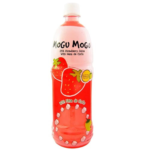 Mogu Mogu – Erdbeersaft mit Nata De Coco – 1000 ML