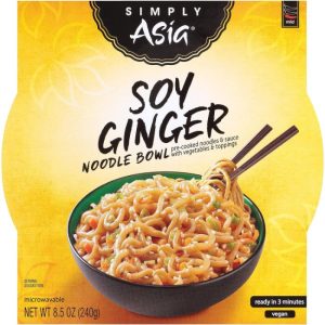 Simply Asia Heiße Schüssel Soja Ingwer, 8,5 Unzen – Packung mit 6 Stück