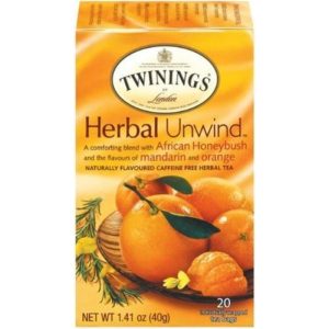 Twinings Kräuter-Entspannen Honigbusch Minztee, 20 Beutel Packung mit 6