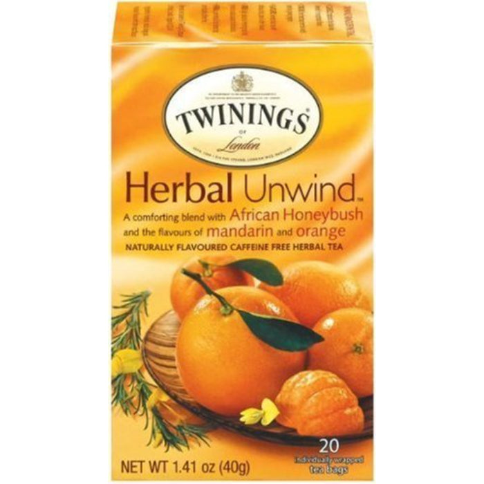 Twinings Herbal Unwind Honeybush Minze Tee, 20 Beutel – Packung mit 6
