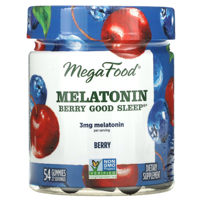 MegaFood – Schlaf Melatonin Berry, 54 Stück – Packung mit 3 Stück