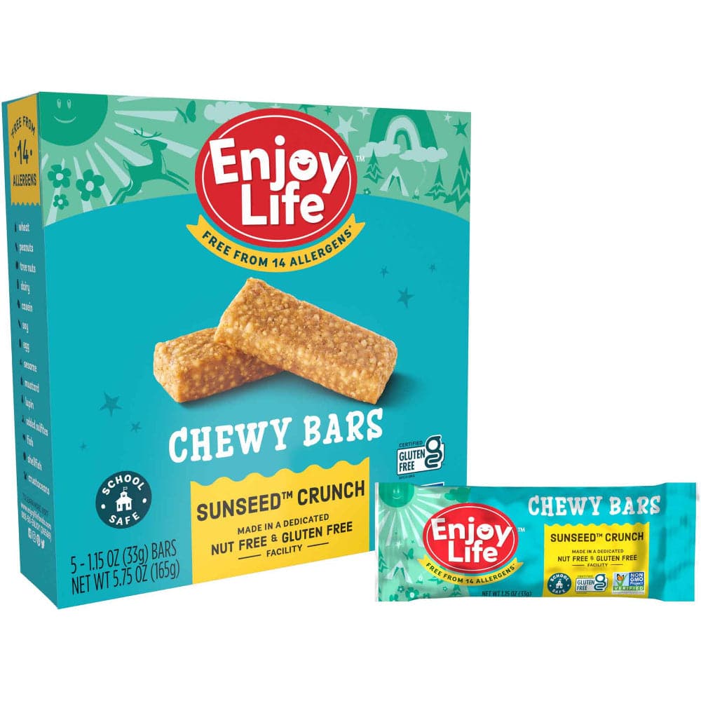 Genießen Sie das Leben – weich zum Kauen Bars glutenfrei Sunseed Crunch 5 OZ – Packung mit 1