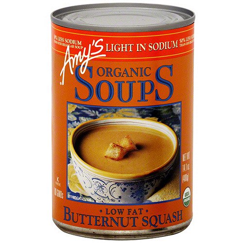 Amy's Organische Butternut Squash Suppe, leicht in Natrium, 14,1 Oz – Packung