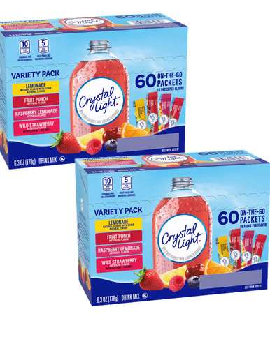 Kristall hell Drink Mischung Sortiment Packung, 60 Stück (2 Stück)