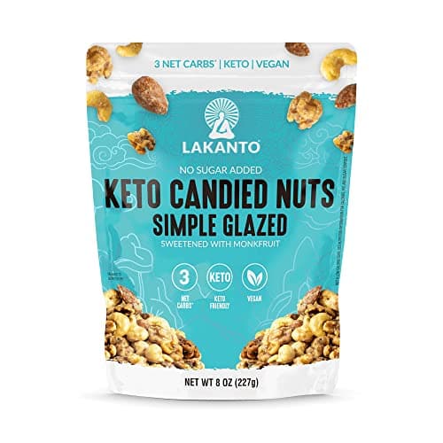 Lakanto kandierte Nüsse einfach glasiert – knusprig & Low-Zucker Snack