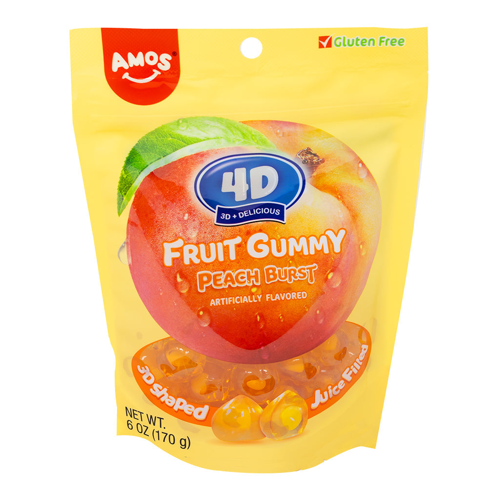 Amos 4D Fruchtgummi Pfirsich Burst 170G