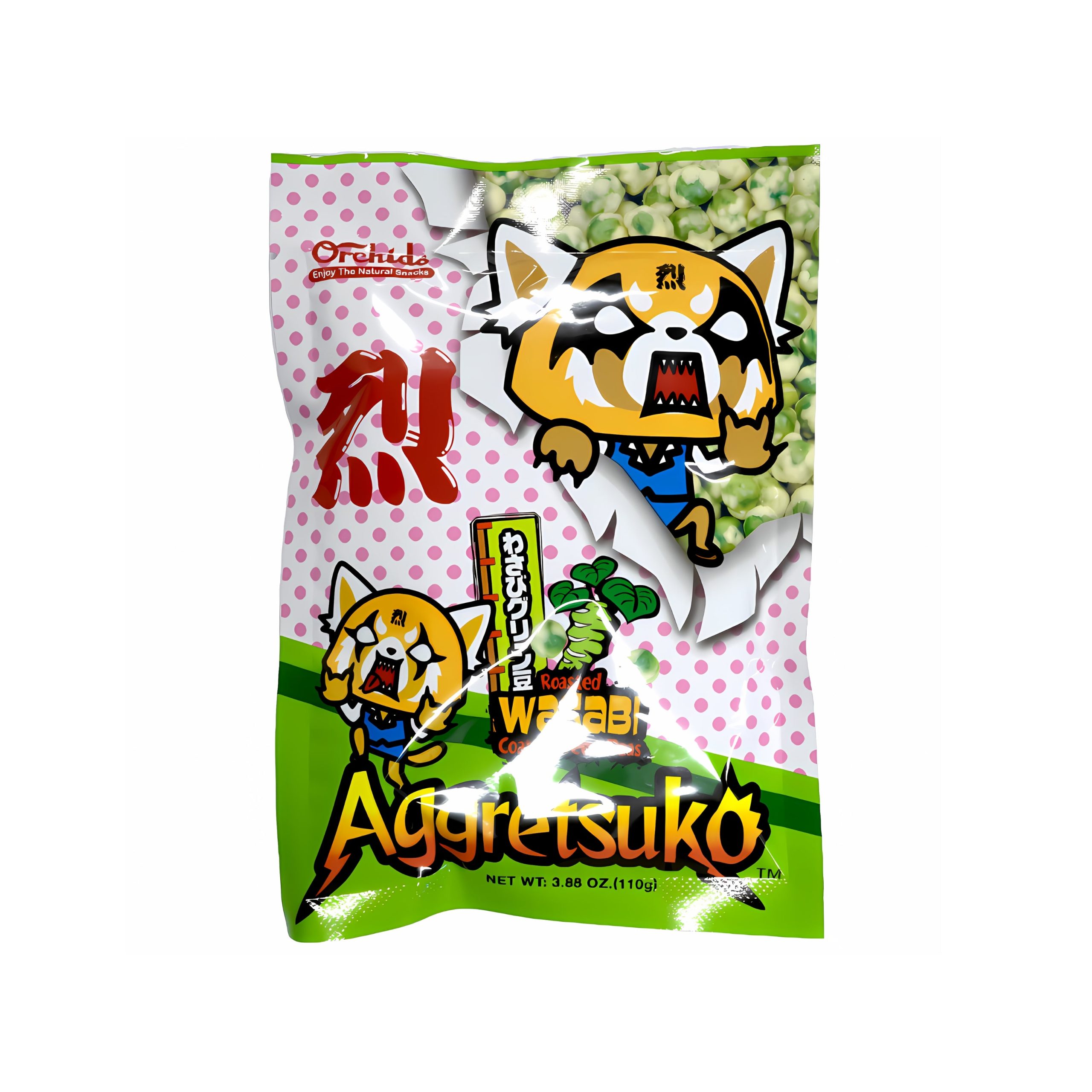 Aggretsuko Geröstete Wasabi beschichtete grüne Erbsen (China)