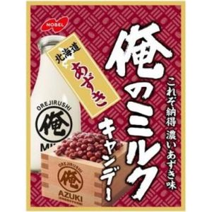 Nobel, Hard Bonbons, keine Milch, Hokkaido Azuki, rote Bohnen und Milchgeschmack – 80g