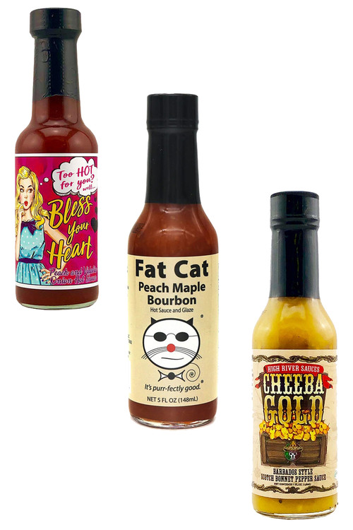 Best Of Pfirsich Heiße Saucen Geschenk-Set, 3/5oz