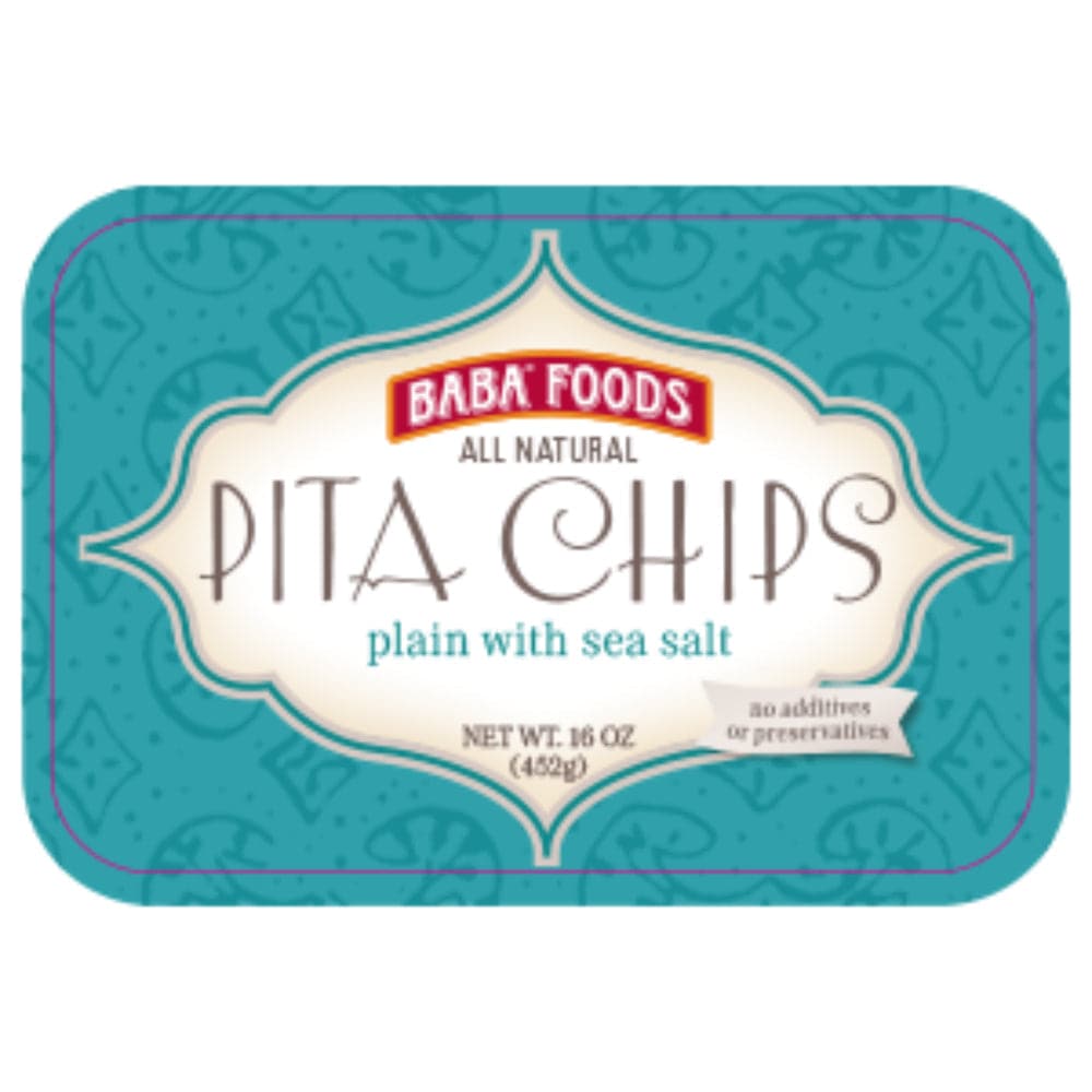Baba Foods – Alle natürlichen Pita Chips Plain mit Meersalz, 16 oz