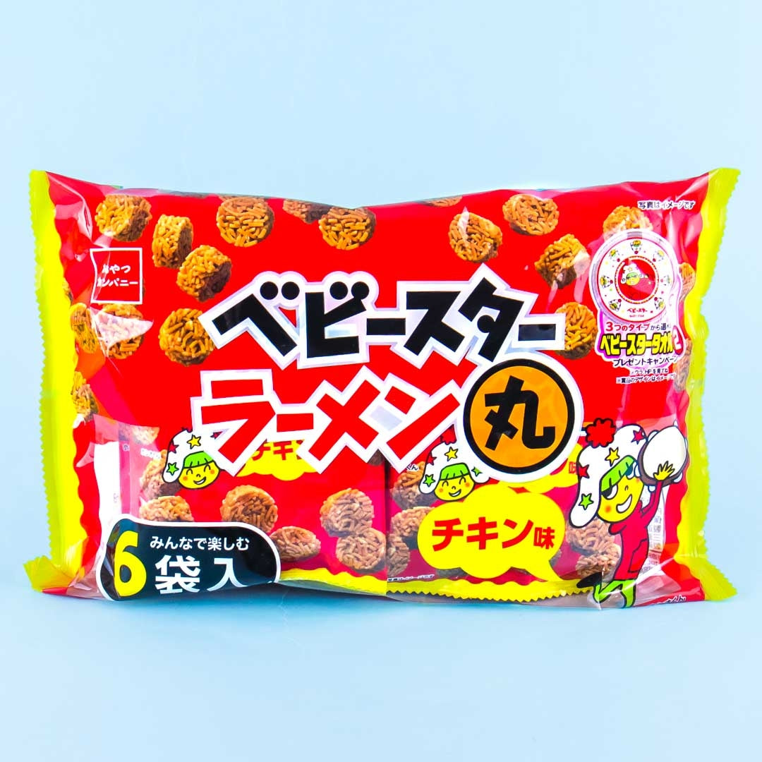 Baby Star Ramen Maru Hähnchen Noodle Snack Mehrfarbig Packung – 6 Stück