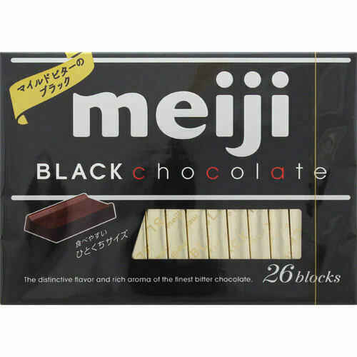 Meiji, Schwarze Schokolade, 26 Stück in 1 Schachtel, 120g