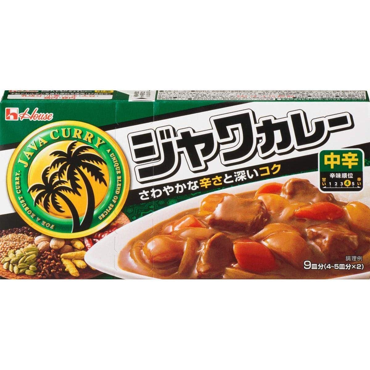 Haus Java Curry mittel Hot (Japanese Curry Roux Cubes) 185g