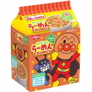 Nissin , Anpanman Ramen, Soy Soße Suppe, 3 Mini-Nudeln