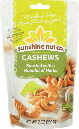Sunshine Nut Company Cashews geröstetes Kraut 7 Oz – Packung mit 6