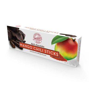 süßen dunkle Schokolade Mango Chili Stäbchen