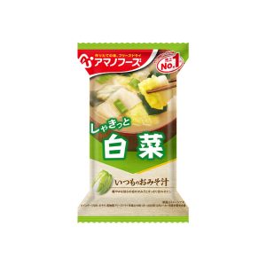 Amano Foods „Itsumo no Omisoshiru“, gefriergetrocknete Miso-Suppe, chinesischer Kohl, 1 Portion