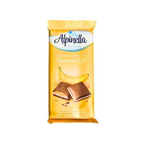 Alpinella Milch Schokoladenbananen-Toffee-Bar (Polen)