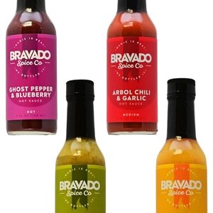 Bravado Gewürz co. scharfe Saucen 4 Packung Geschenk-Set