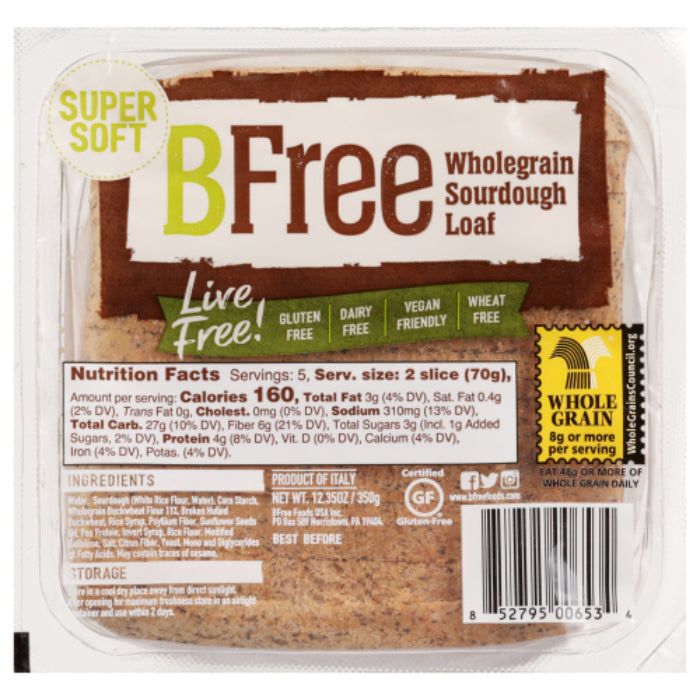 BFree – Brot Vollkorn-Laib, 12,35 OZ – Packung mit 6