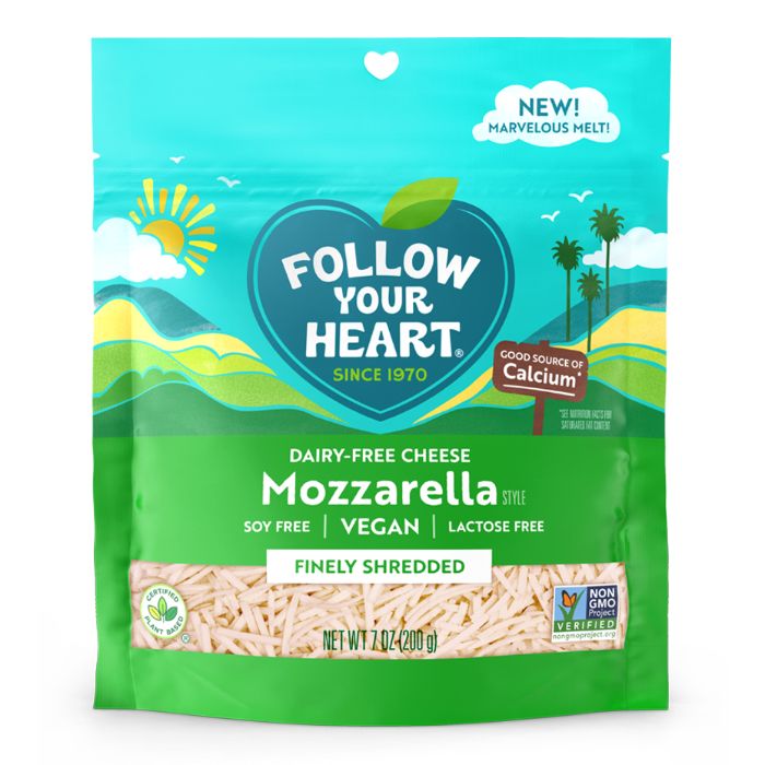 Folge deinem Herzen – Mozzarella Shredded 7 Oz – Packung of 8