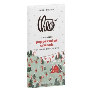 Theo Schokolade – Pfefferminze knirschen dunkle Schokoladenriegel, 1er Packung – 3oz