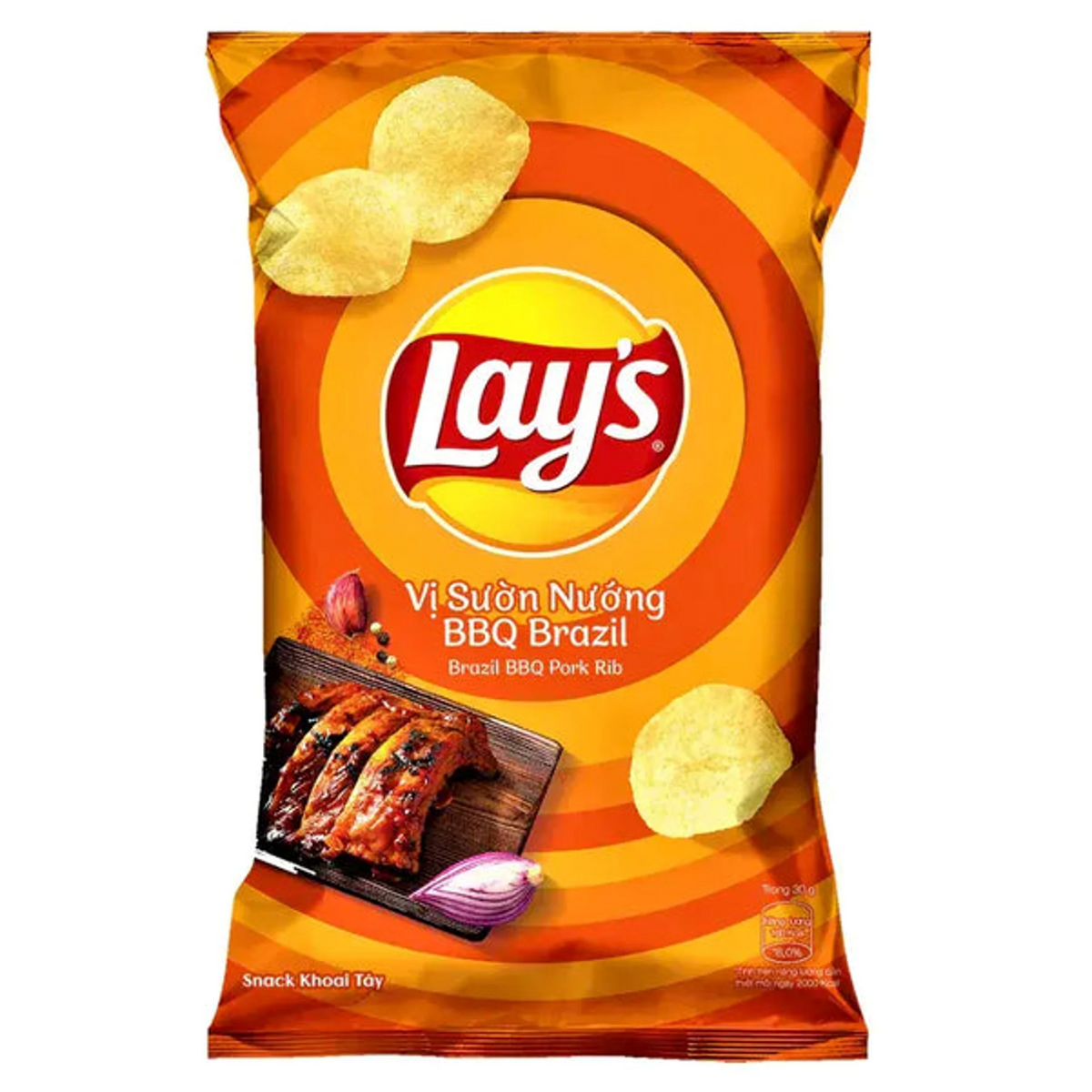 Lays BBQ Brazil Schweinefleisch Rib 54g- Vietnam (Fall von 12)