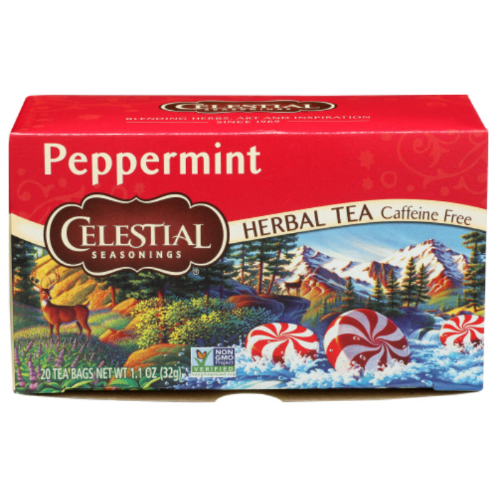 Celestial Seasonings Kräutertee Pfefferminze, 20 Beutel – Packung mit 6