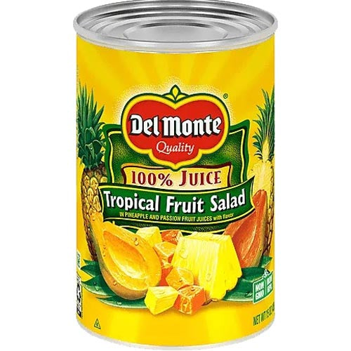 Del Monte 100% Saft – Tropischer Fruchtsalat in Ananas und Passionsfruchtsäften Aroma – 15 OZ