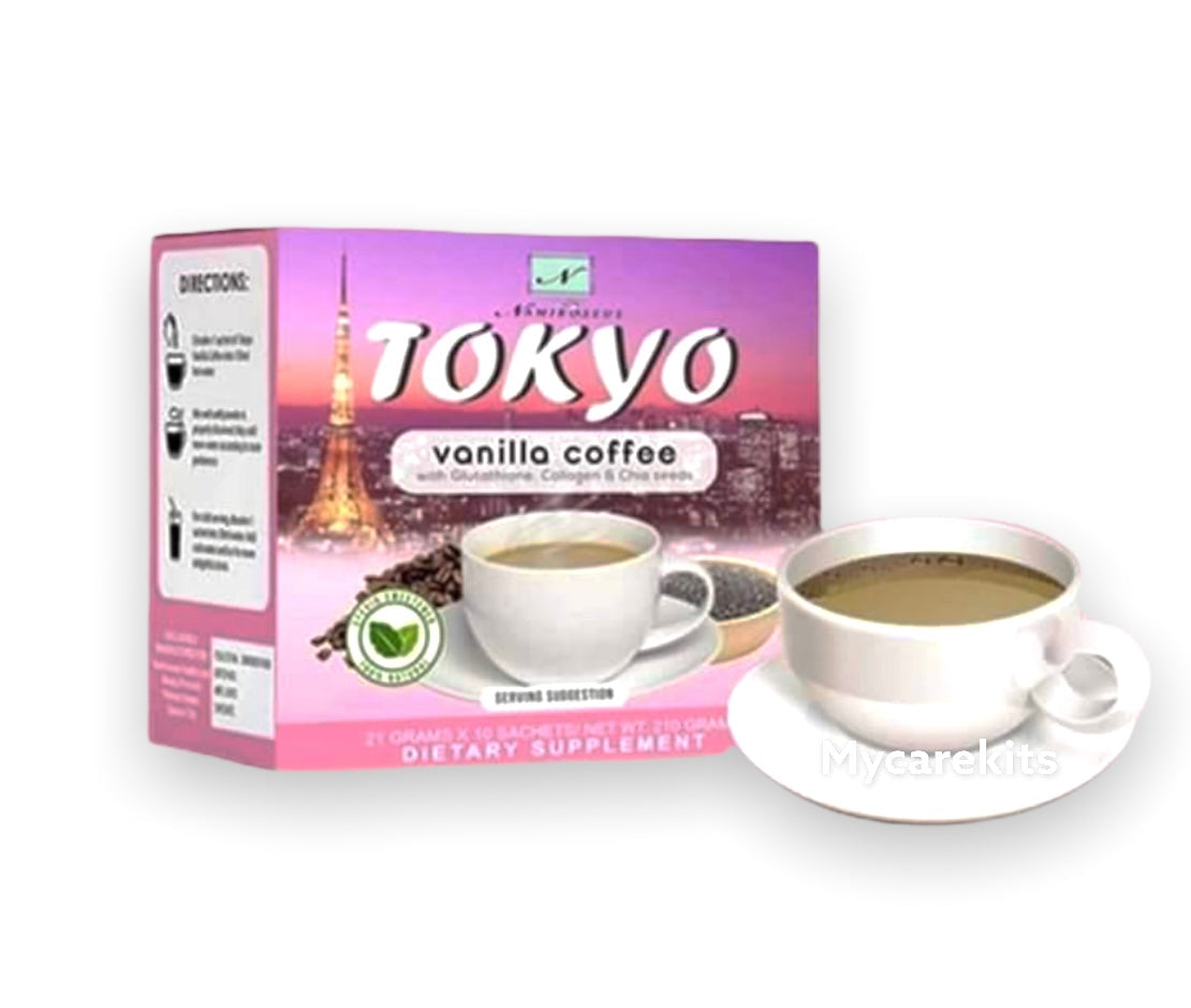 Tokio Vanille Kaffee mit Glutathion Kollagen & Chia Samen