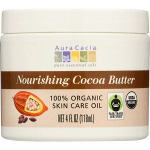 Aura Cacia Kakaobutter Bio, 4 Unzen (3 Stück)