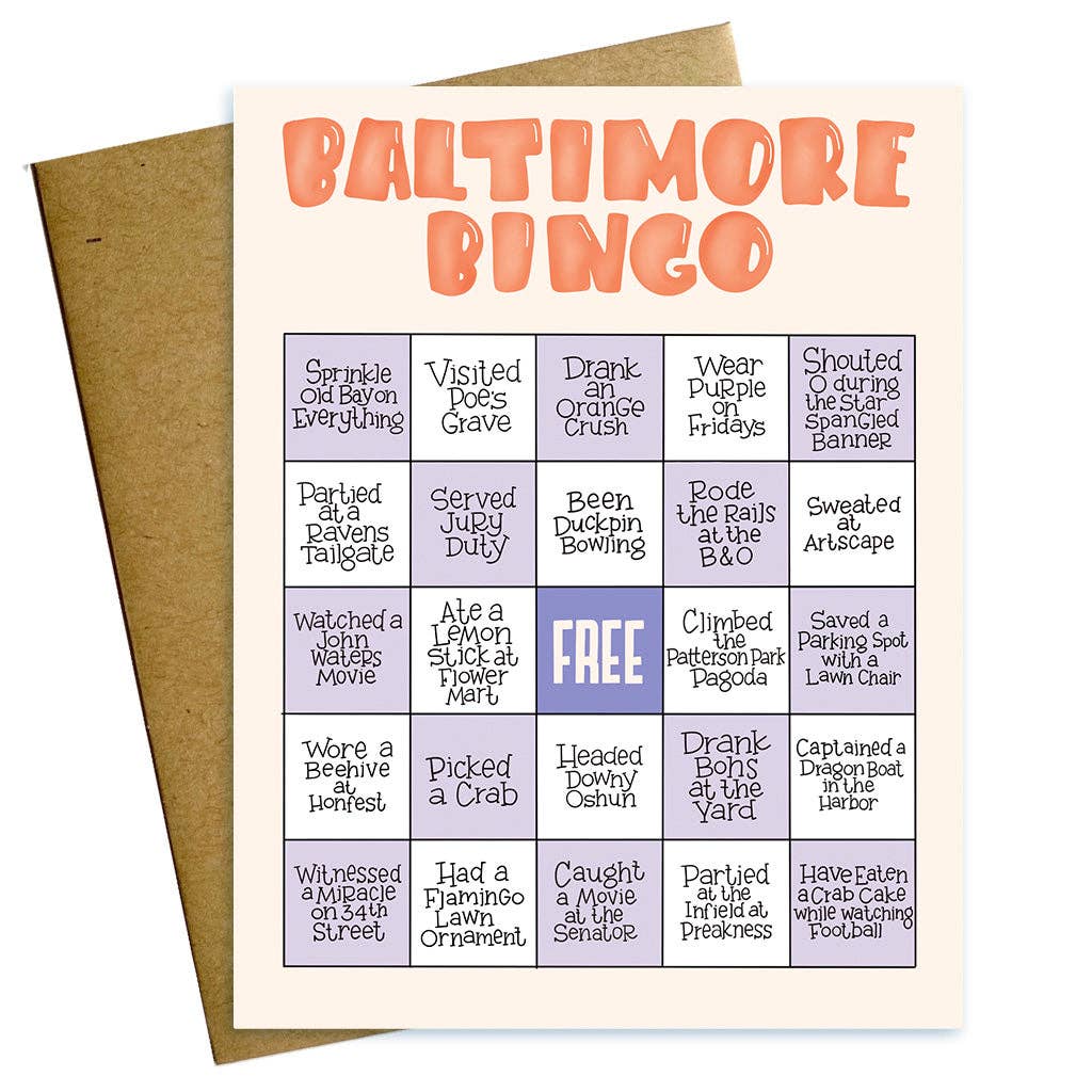Maggie Moore Studio – Baltimore Bingo Karte