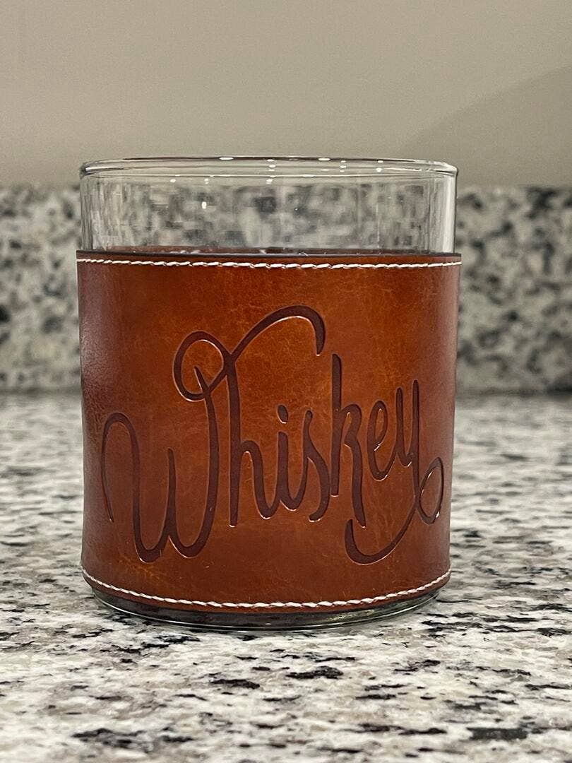 Barrel Down South – Whisky Wort Kunstleder Felsen Glas