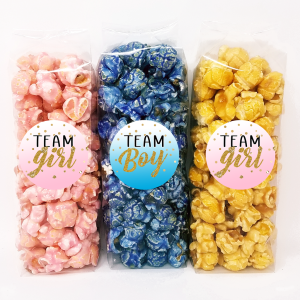 Team Mädchen – Team Junge – Geschlecht zeigen Popcorn Bevorzugungen