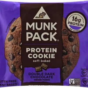 Munk Pack Double dunkle Schokolade Protein Keks 2,96 Unzen – Packung mit 6
