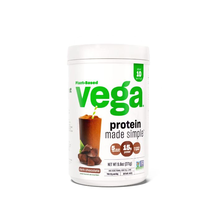 Vega Protein Einfache Dunkle Schokolade 9.6 OZ – Packung mit 1 Stück