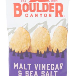 Boulder Canyon Kessel Chips Malz Essig & Meersalz, 5 Oz – Packung mit