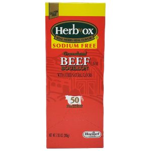 Herb-ox Rindfleisch Bouillon-50 Packungen – natriumfrei-7,05 oz.