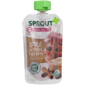Sprout – Bio Apfel Haferflocken Rosinen mit Zimt Babynahrung