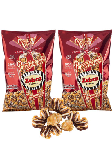 Popcornopolis Zebra Popcorn, 24 oz (Packung mit 2)