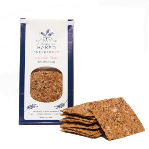 Norwegian gebacken Sea Salzflocken knekkebrød Bio Cracker Taschen – 12 Beutel x Gehäuse – 6oz