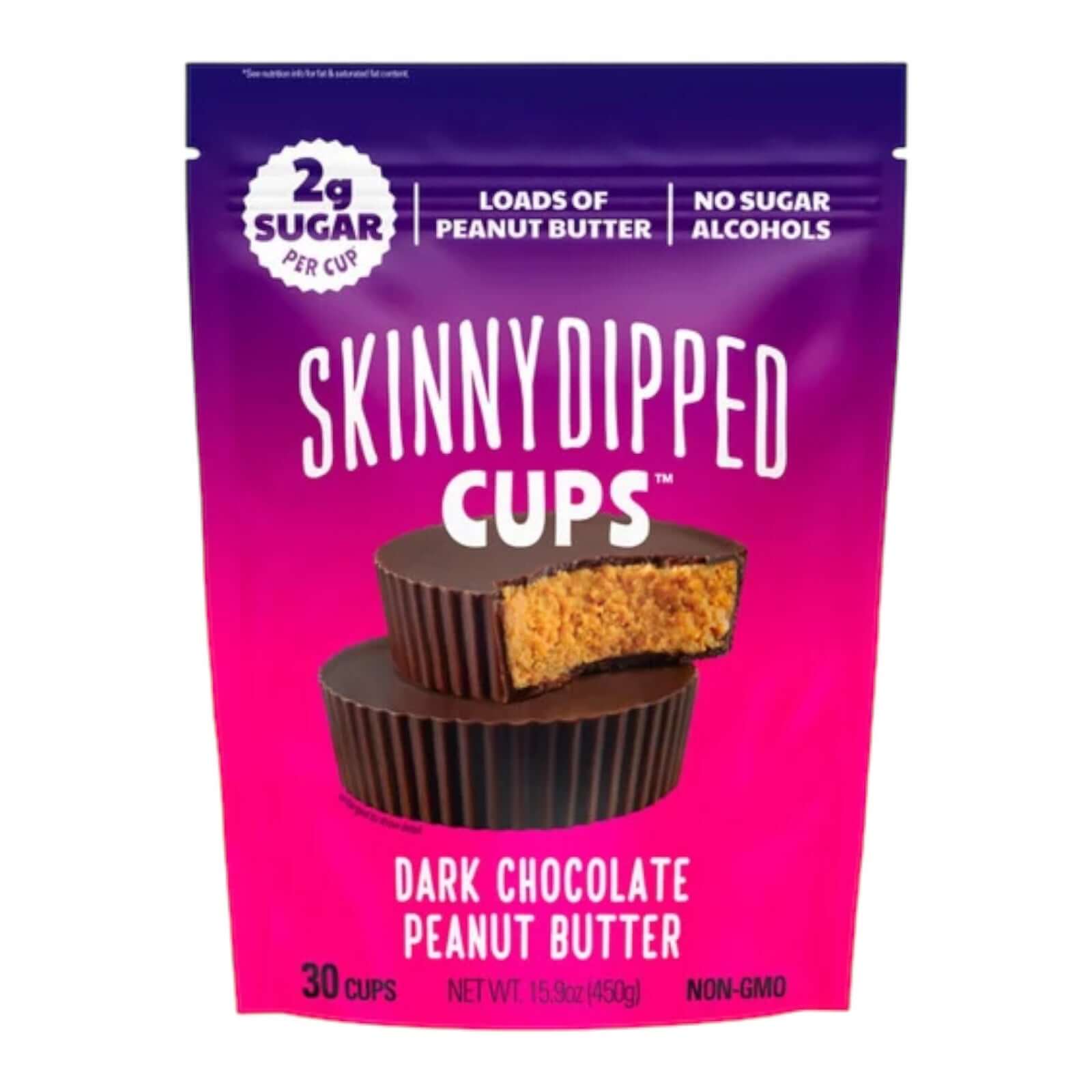 Dunkle Schokolade Erdnussbutter Tassen – 30ct Skinny Dipped
